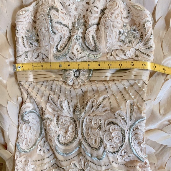 SUE WONG Nocturne Collection Formal Beaded Gown for Wedding, Red Carpet, Rare - Picture 9 of 12